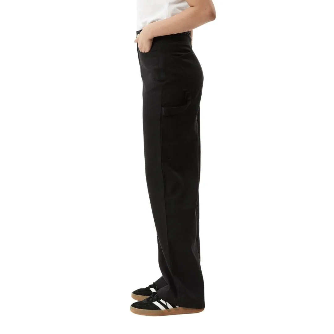 Afends Womens Roads Recycled Carpenter Pants - Black