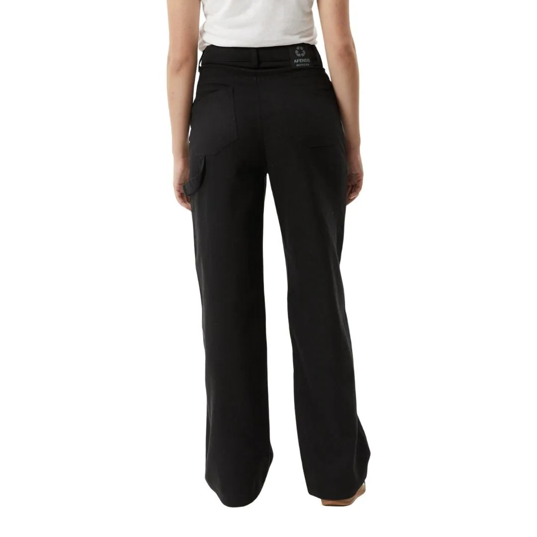 Afends Womens Roads Recycled Carpenter Pants - Black