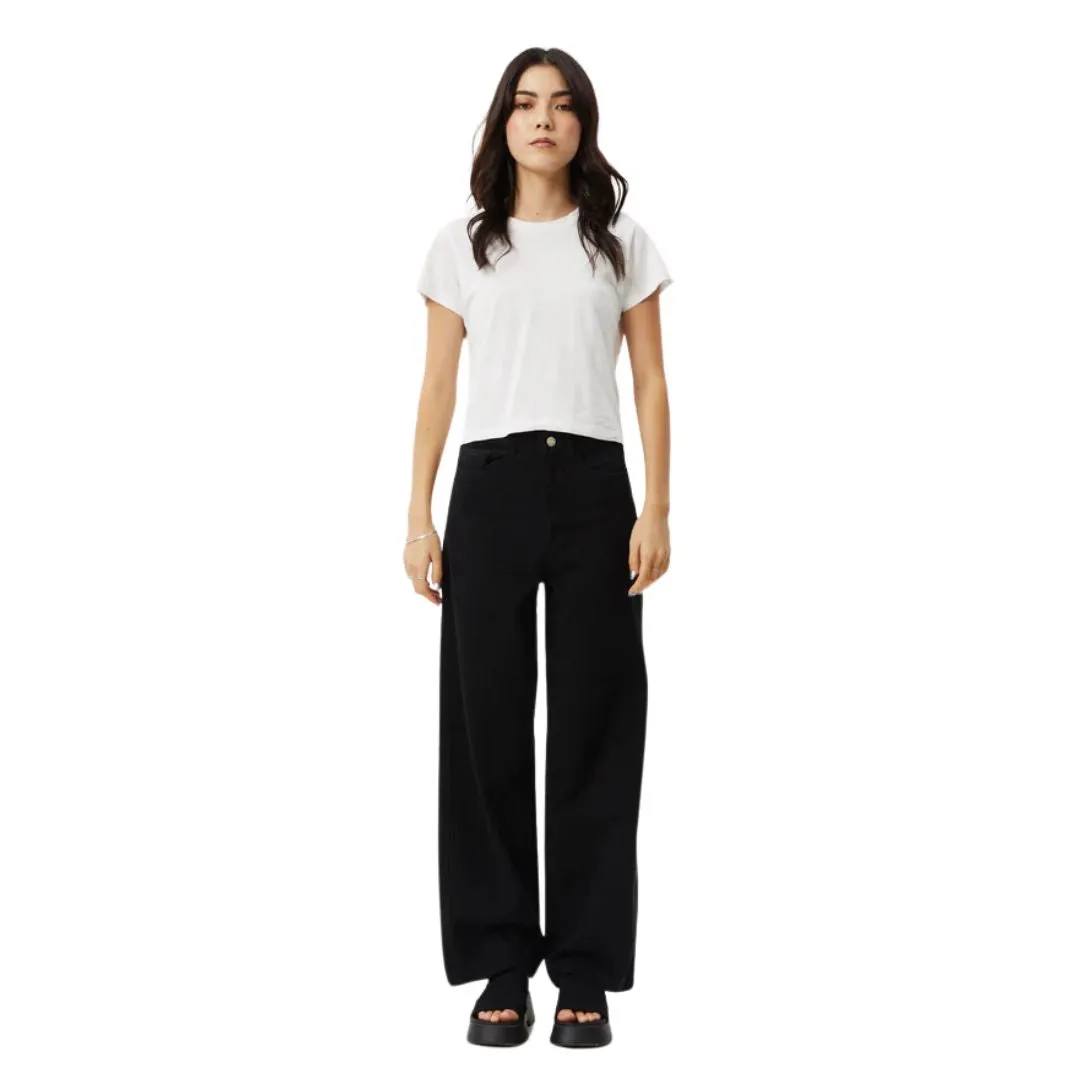 Afends Womens Roads Recycled Carpenter Pants - Black