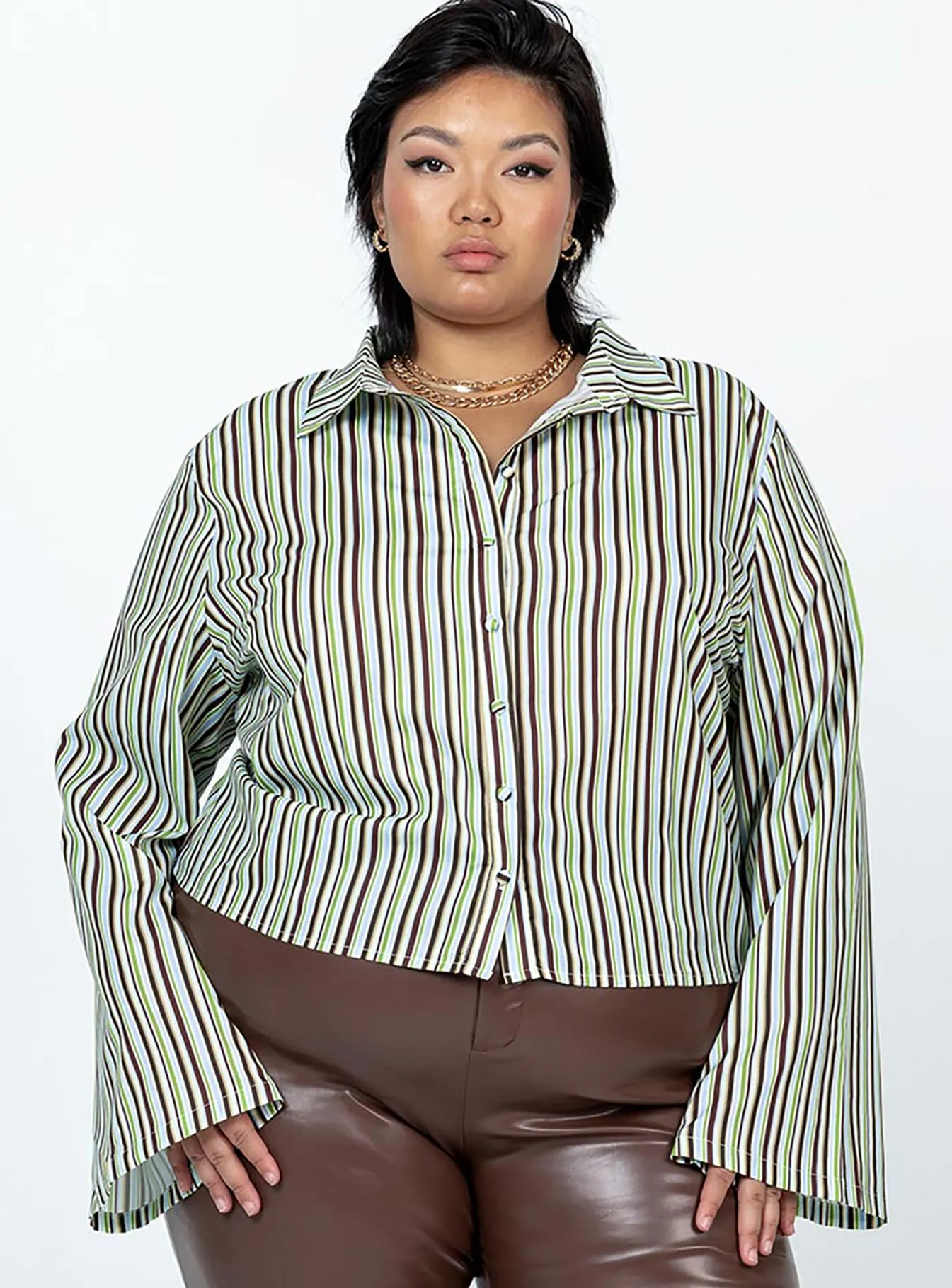 Anni Stripe Shirt Multi Curve