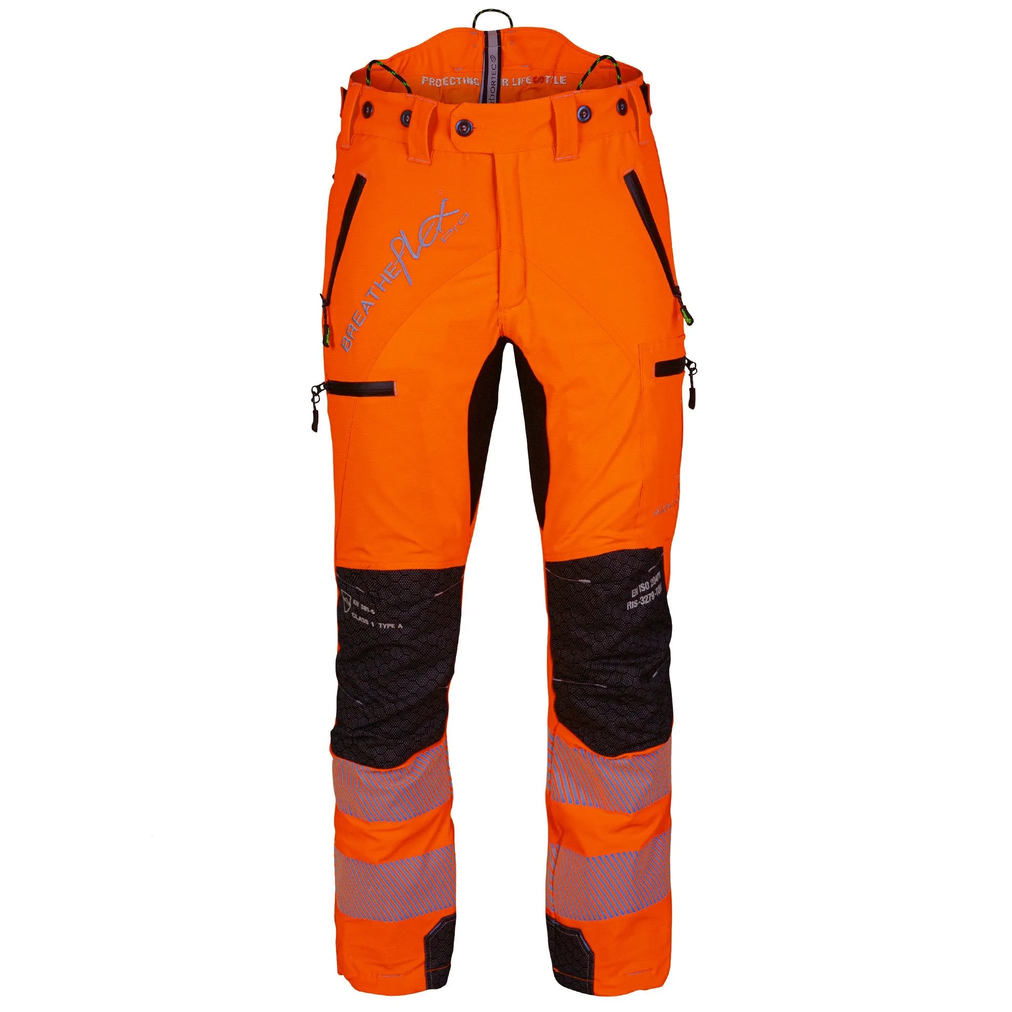 AT4060(US) Breatheflex Pro Chainsaw Pants UL Rated - Hi-Viz Orange