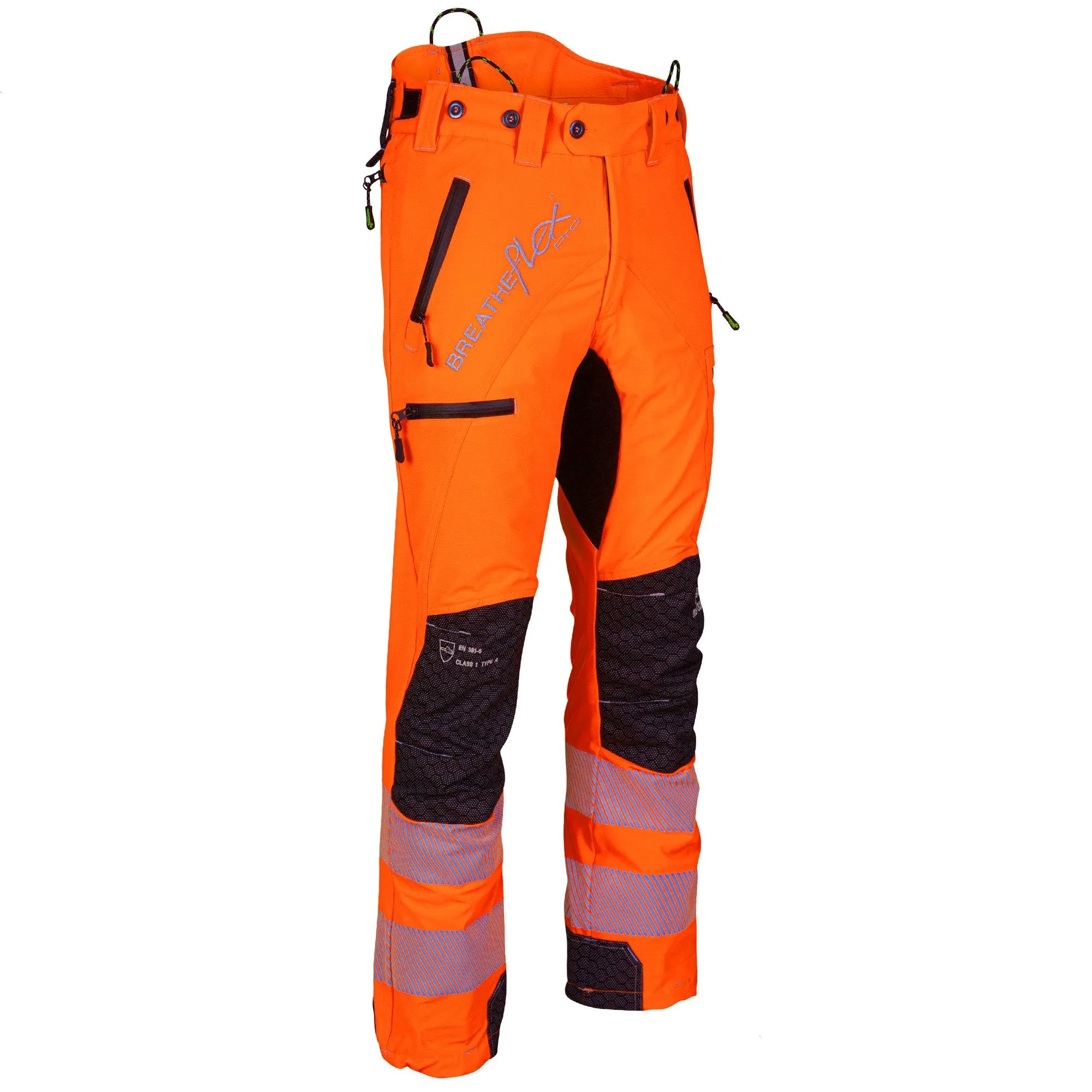 AT4060(US) Breatheflex Pro Chainsaw Pants UL Rated - Hi-Viz Orange