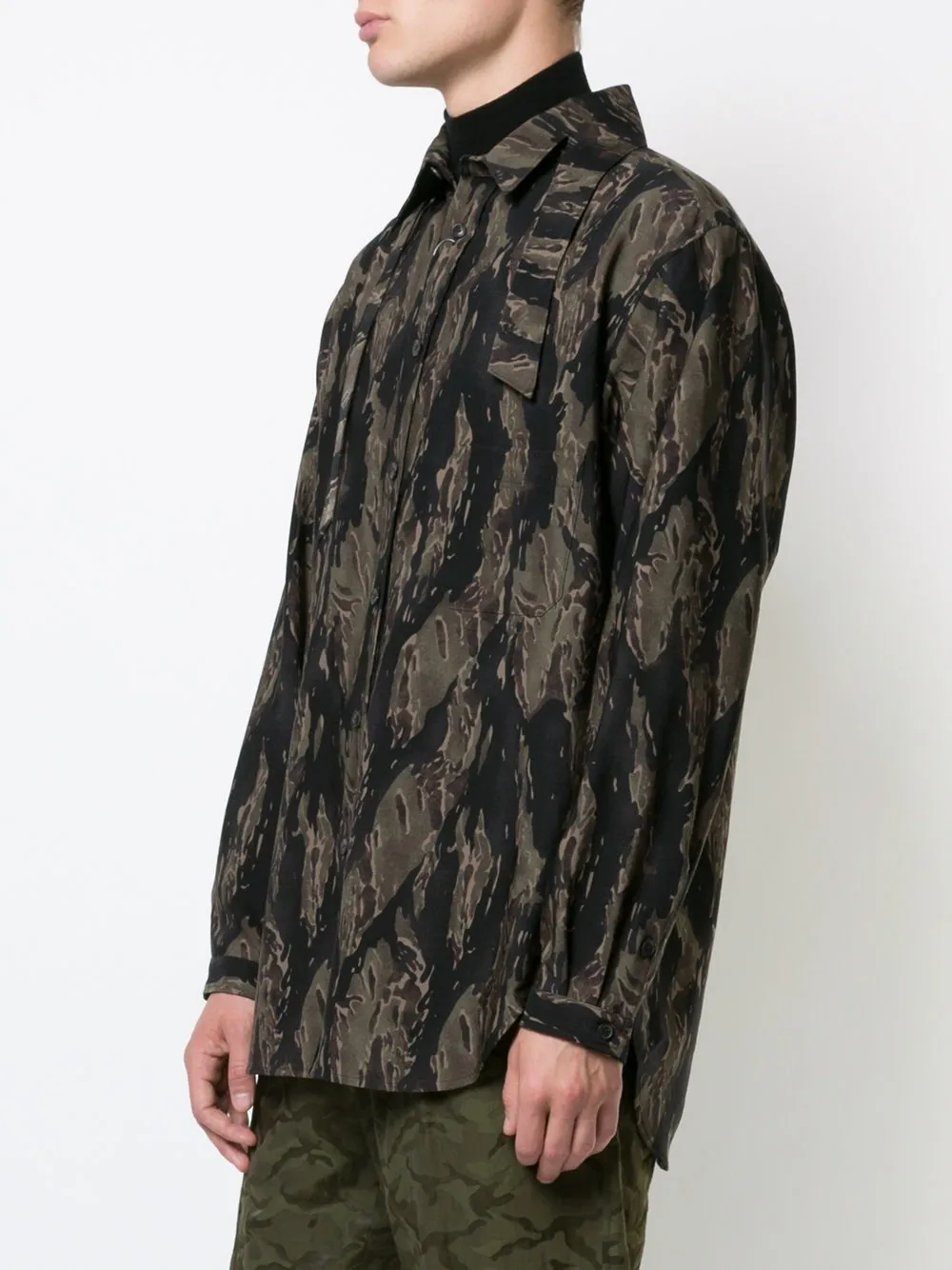 Camouflage Design Collar Shirt