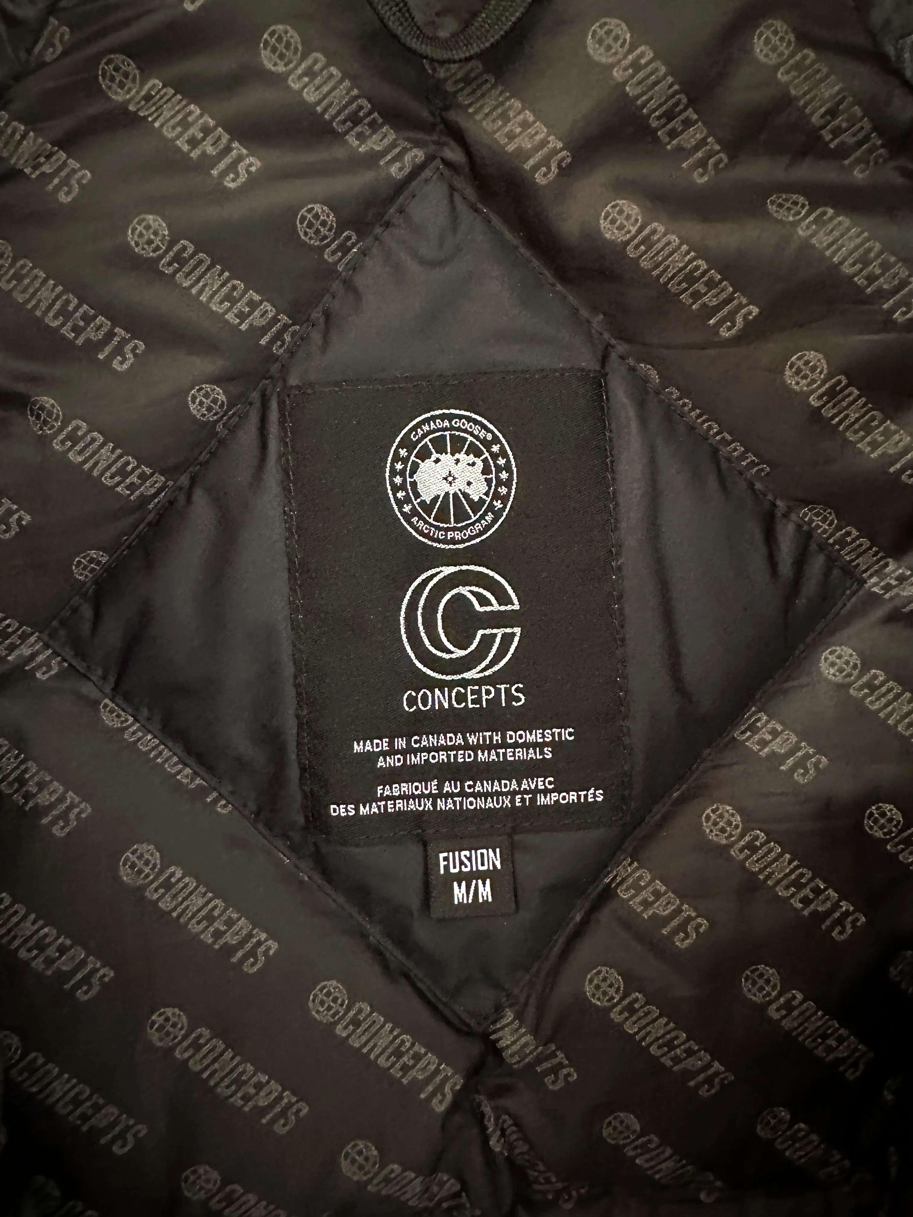 Canada Goose Concepts Black Reflective Patches Denary Jacket