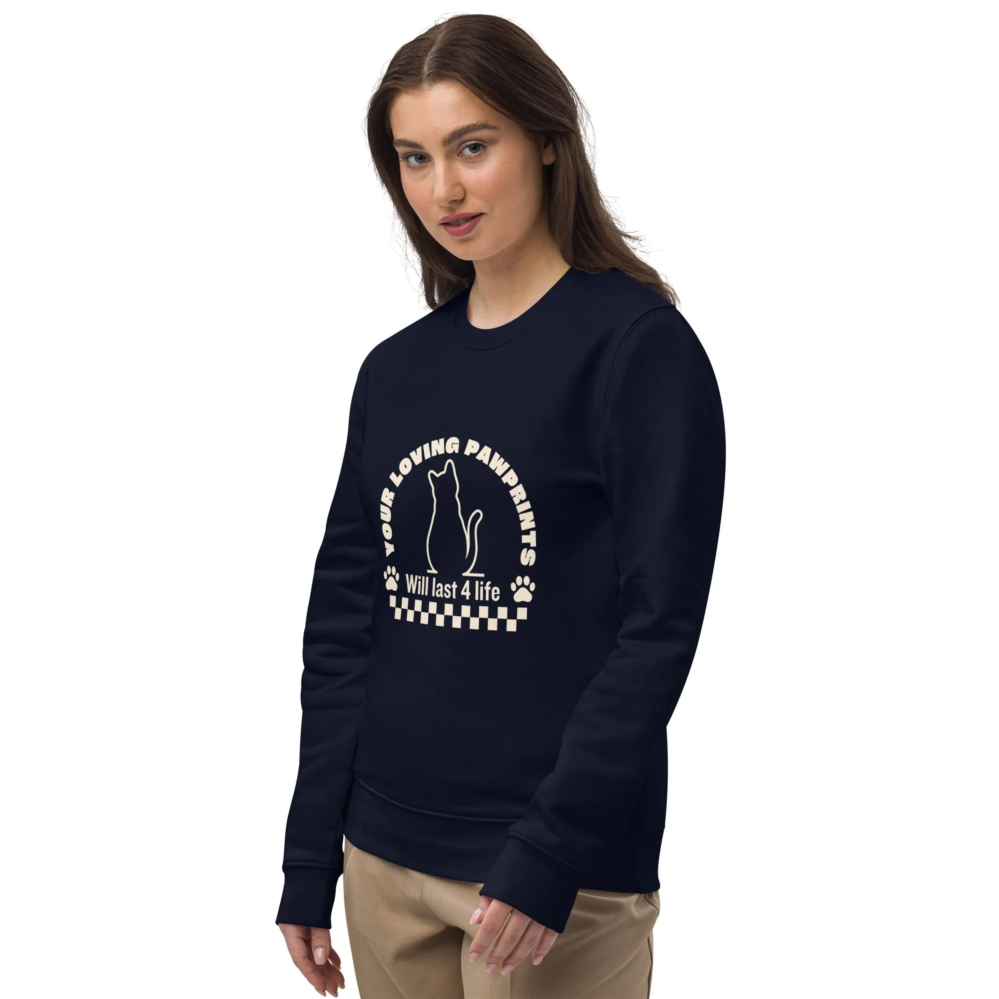 Cat Pawprints, Unisex eco sweatshirt