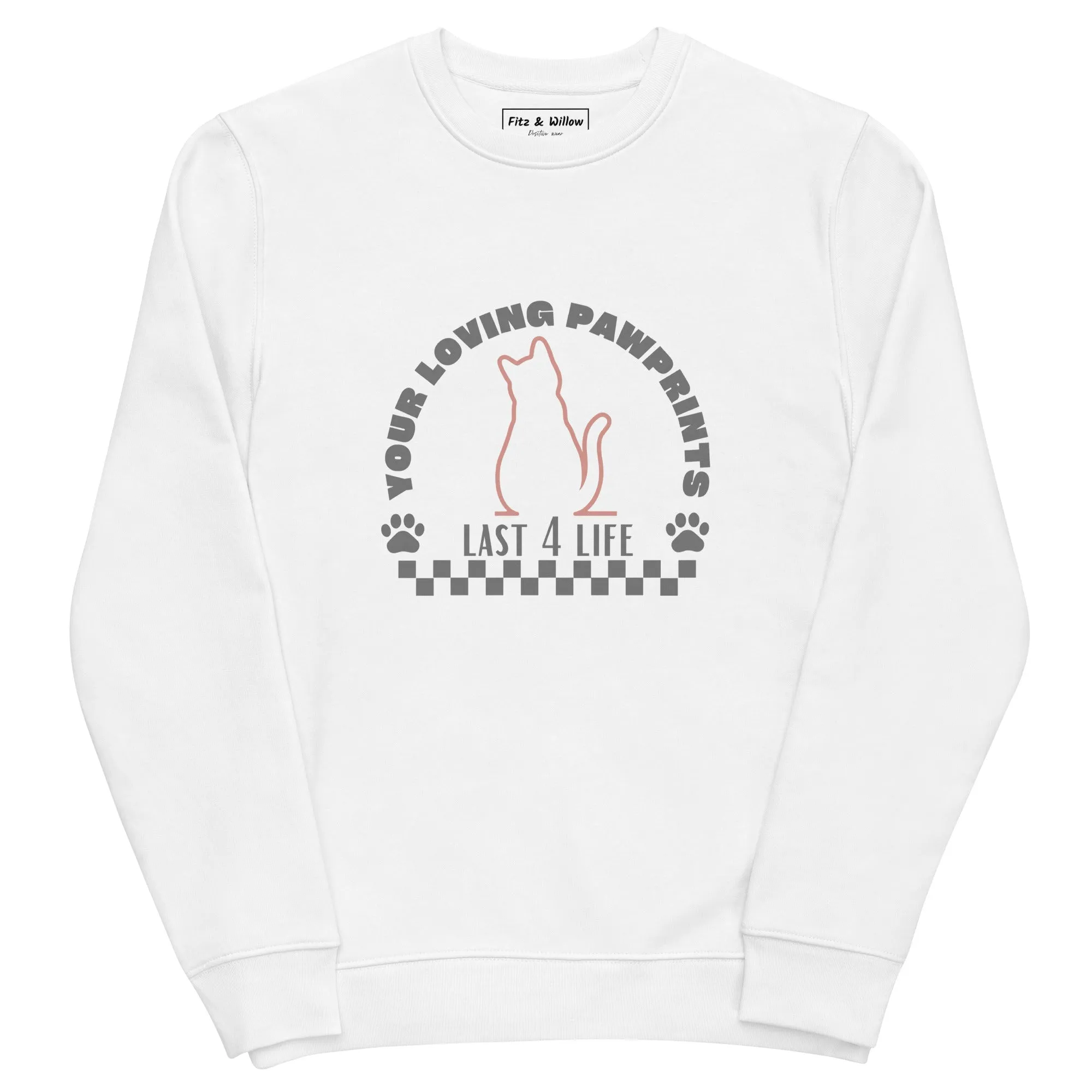 Cat Pawprints, Unisex eco sweatshirt