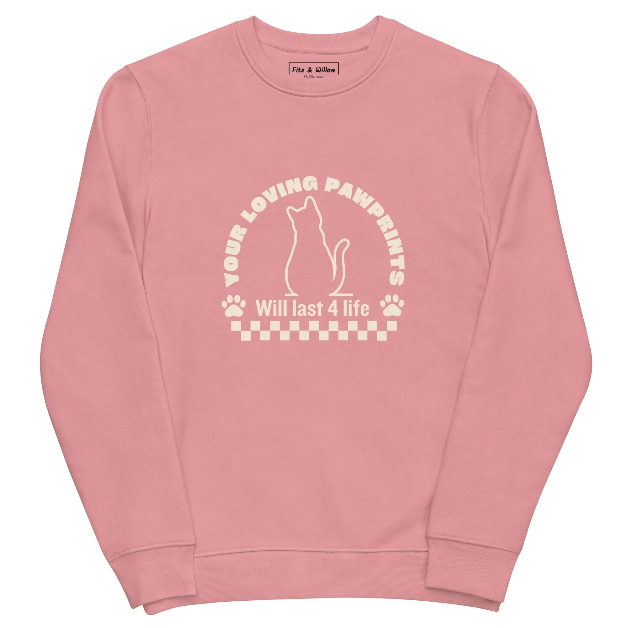 Cat Pawprints, Unisex eco sweatshirt