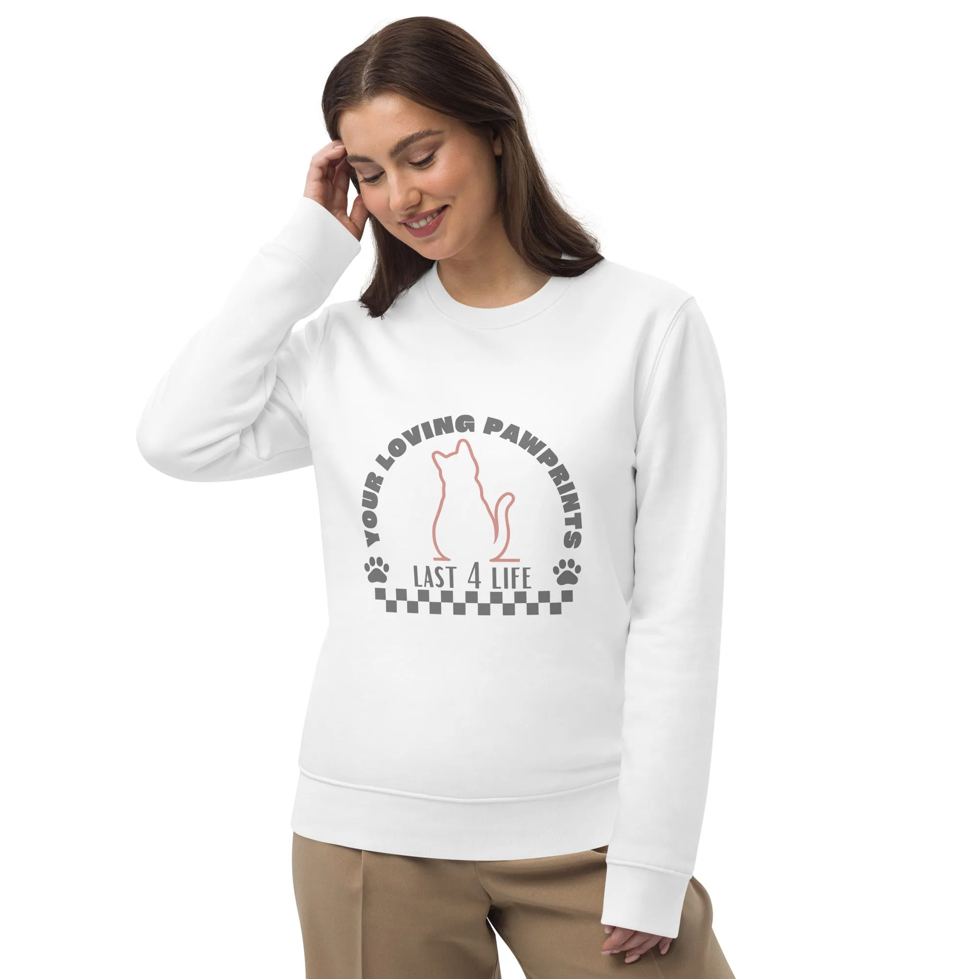 Cat Pawprints, Unisex eco sweatshirt