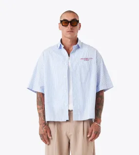 Creator's Club Box Crop Shirt Blue Stripe