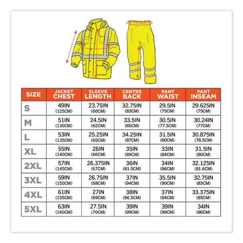 Glowear 8376k Lightweight Hv Rain Suit, 2x-large, Lime, Ships In 1-3 Business Days