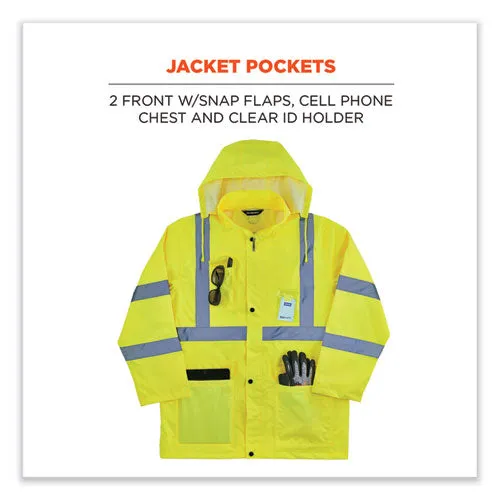 Glowear 8376k Lightweight Hv Rain Suit, 2x-large, Lime, Ships In 1-3 Business Days