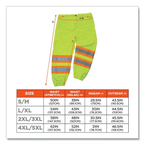 Glowear 8911 Class E Two-tone Pants, 2x-large/3x-large, Lime