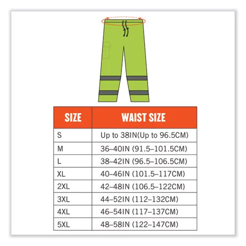 Glowear 8915 Class E Hi-vis Rain Pants, 3x-large, Lime, Ships In 1-3 Business Days