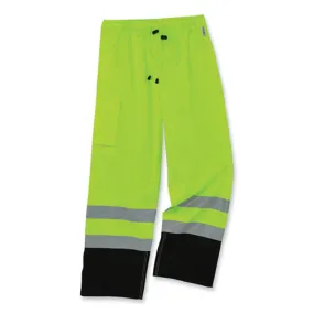 Glowear 8915bk Class E Hi-vis Rain Pants Black Bottom, 5x-large, Lime, Ships In 1-3 Business Days