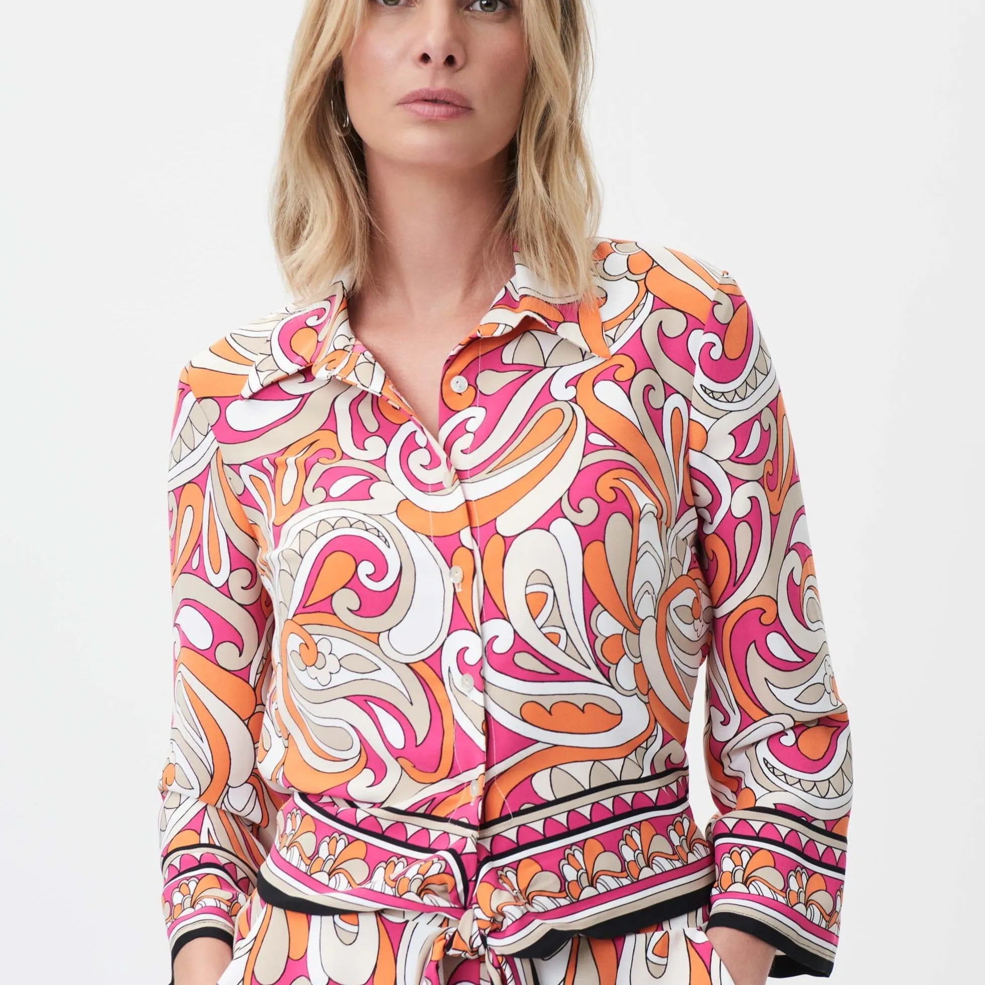 Heat Wave Blouse With Front Tie 232043