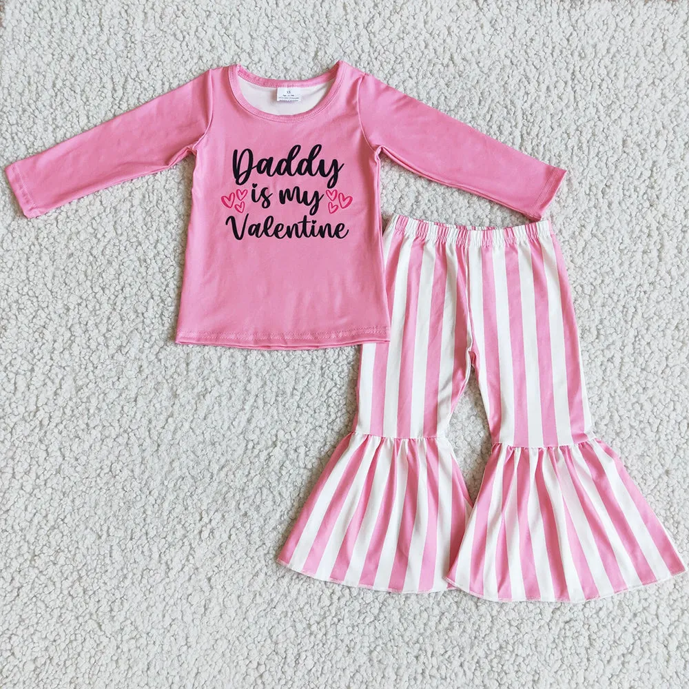 Hot Sale Baby Girls Clothes Valentine's Day Girls Toddler Outfits 6 B9-35