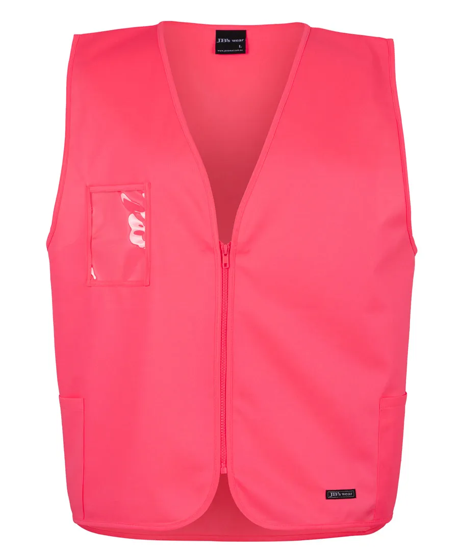 JBs Wear HI VIS Zip Safety Vest (6HVSZ)