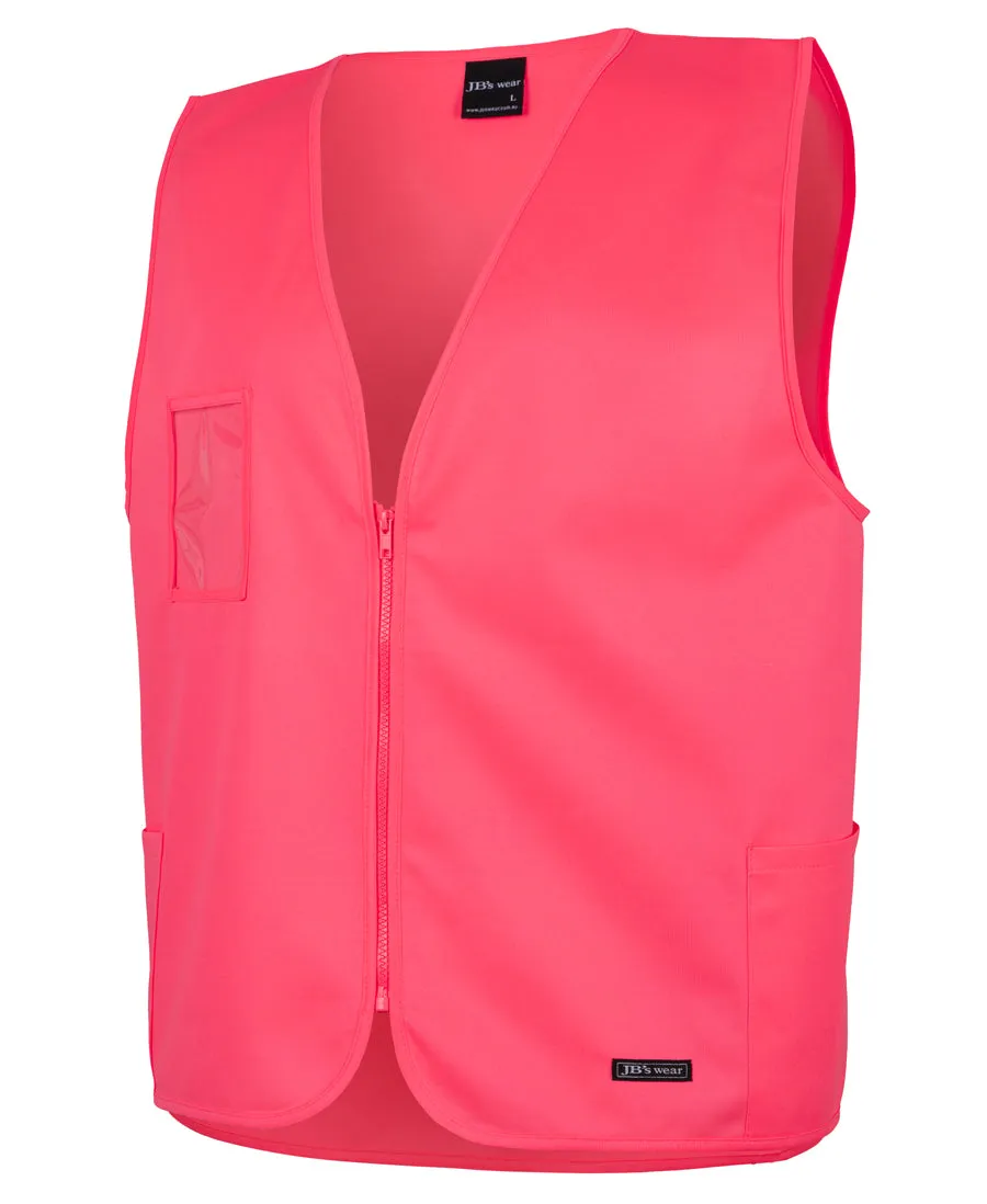 JBs Wear HI VIS Zip Safety Vest (6HVSZ)