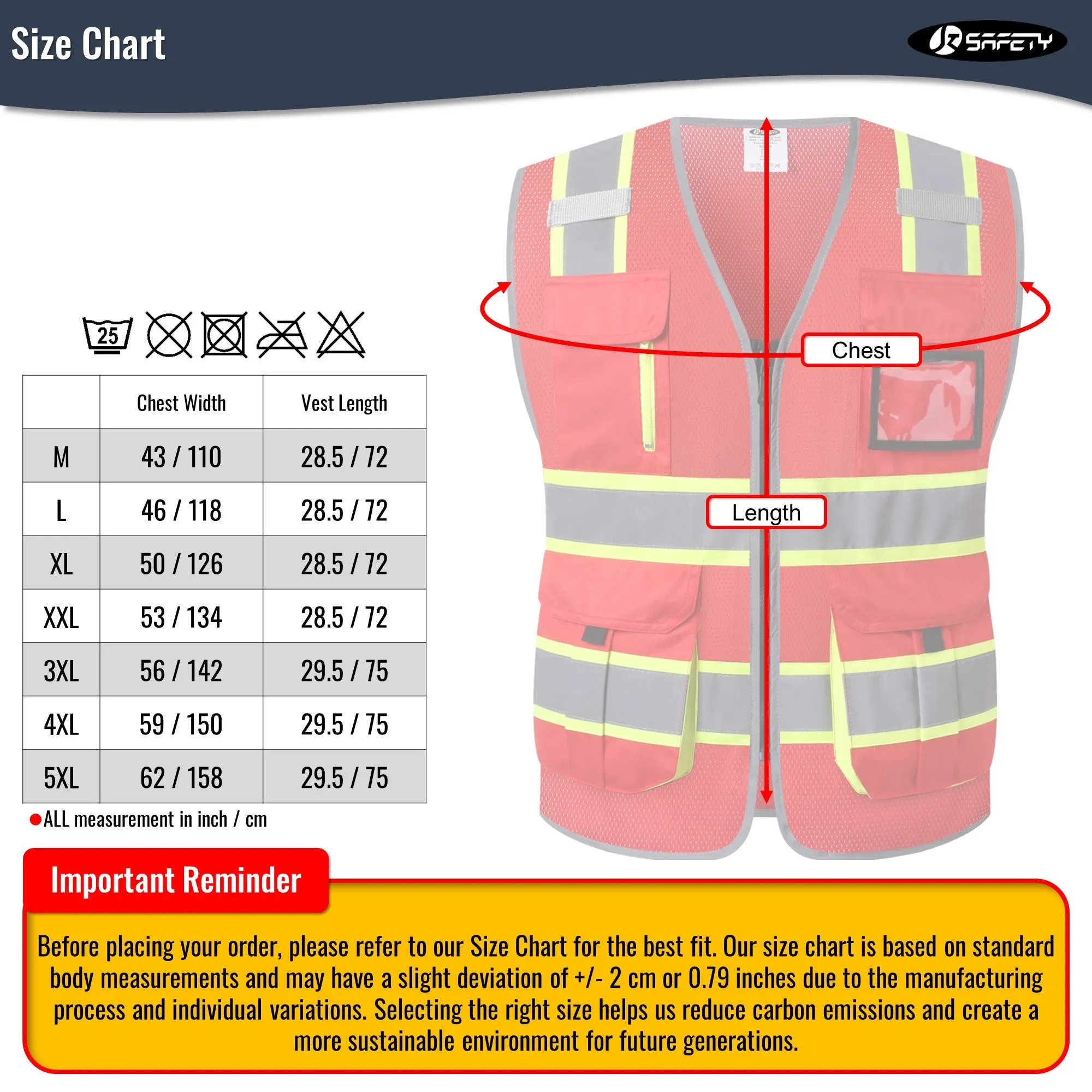 JKSafety 9 Pockets Hi-Vis Mesh Safety Vest, Two-Tone (JK140)