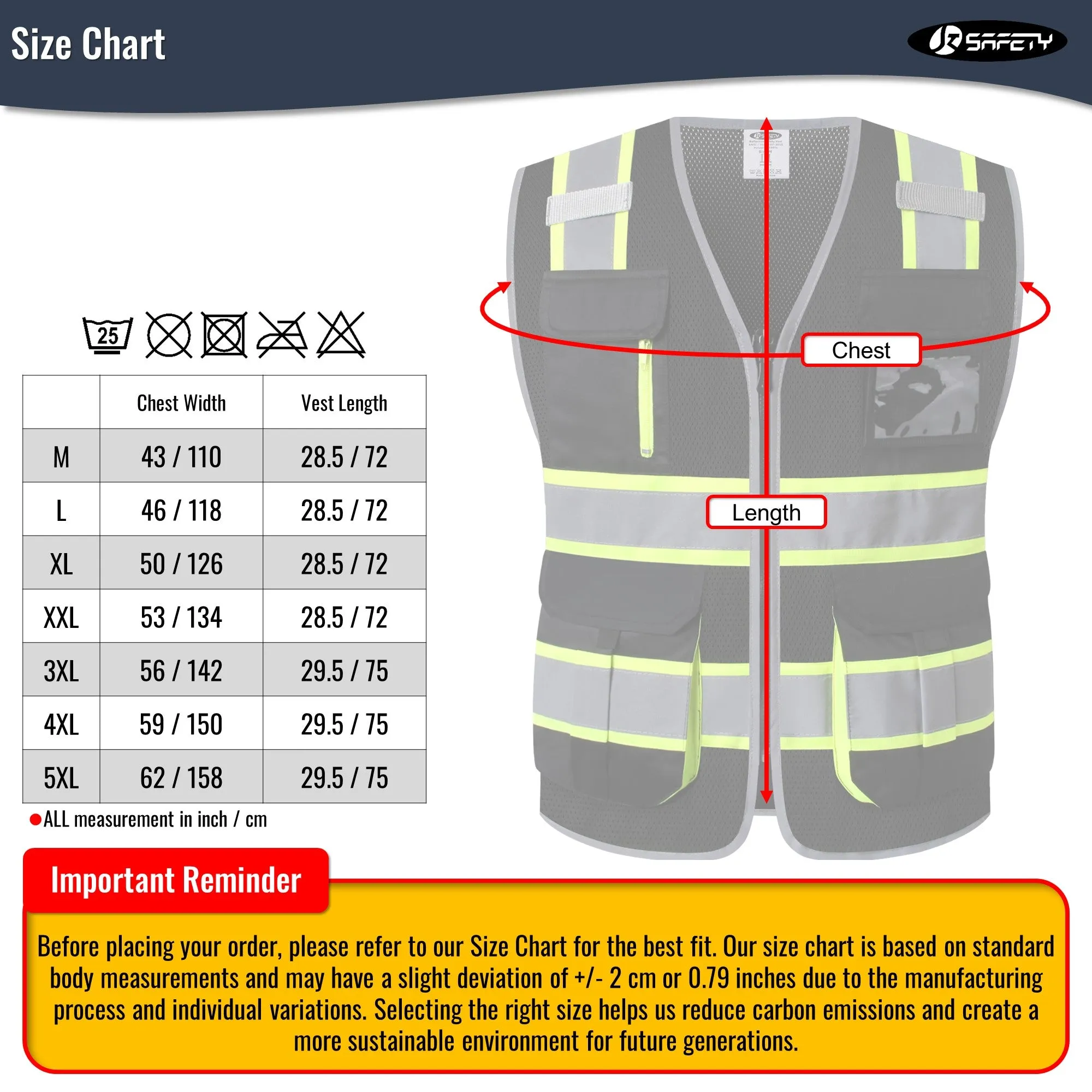 JKSafety 9 Pockets Hi-Vis Mesh Safety Vest, Two-Tone (JK140)