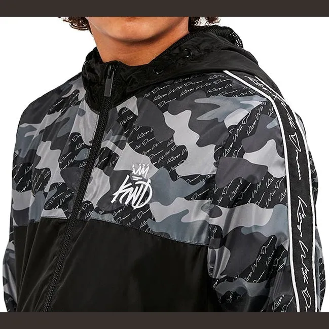 Kings Will Dream Kids Alfa Windbreaker Black Reflective Grey