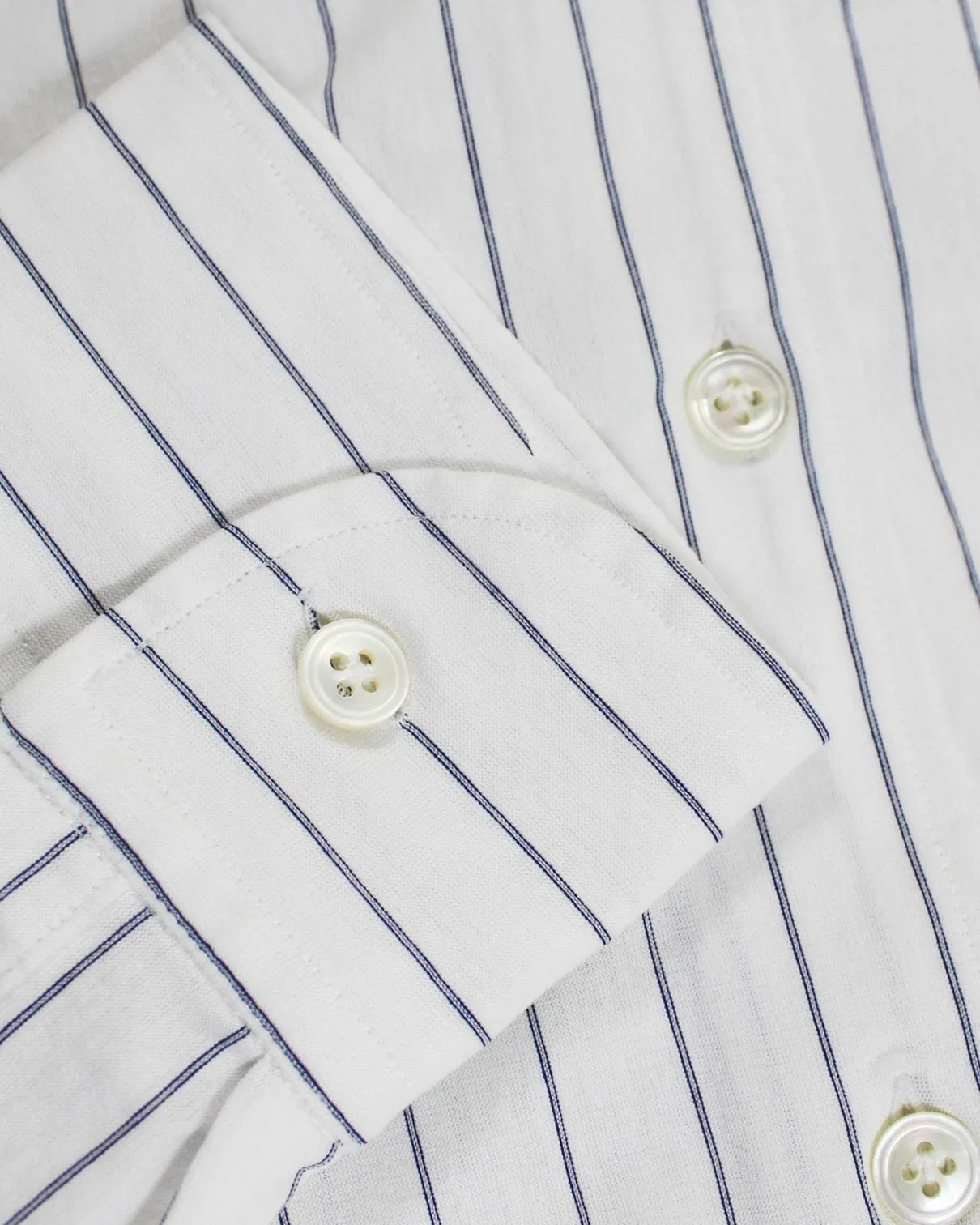 Lardini Shirt White Navy Stripes M SALE