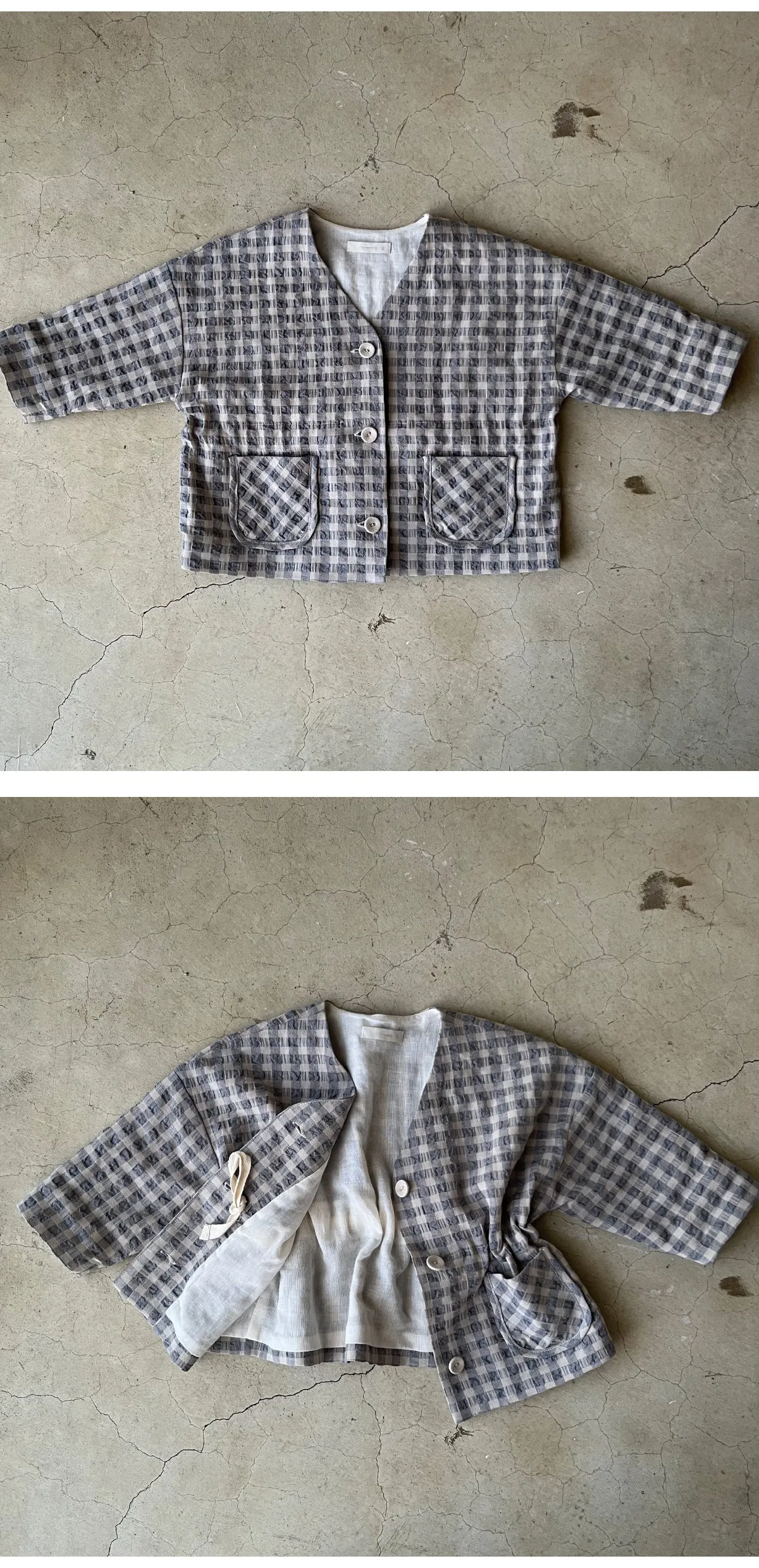 Linen Check Jacket_2Colours