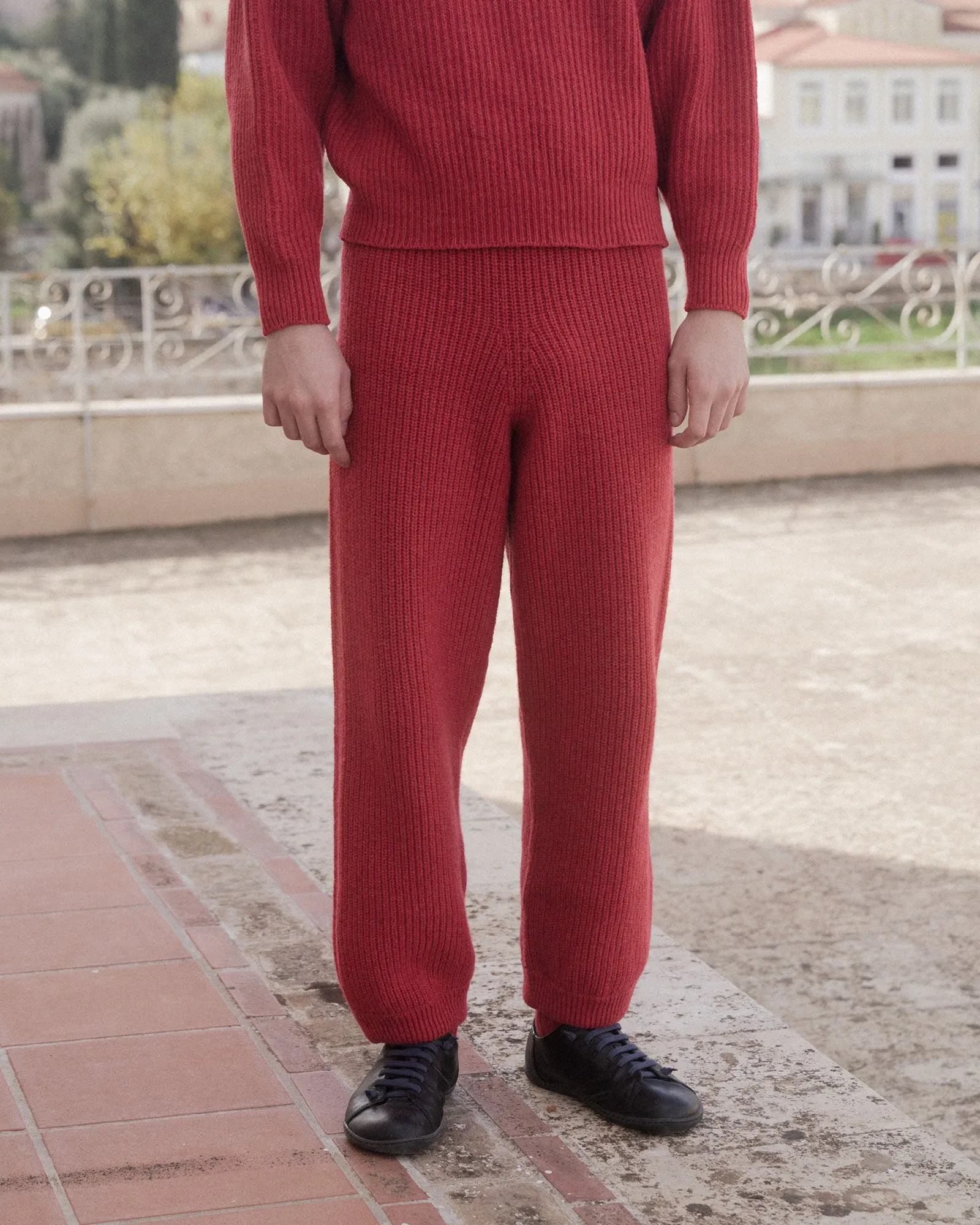 Mea Pants - Recycled Wool - Red