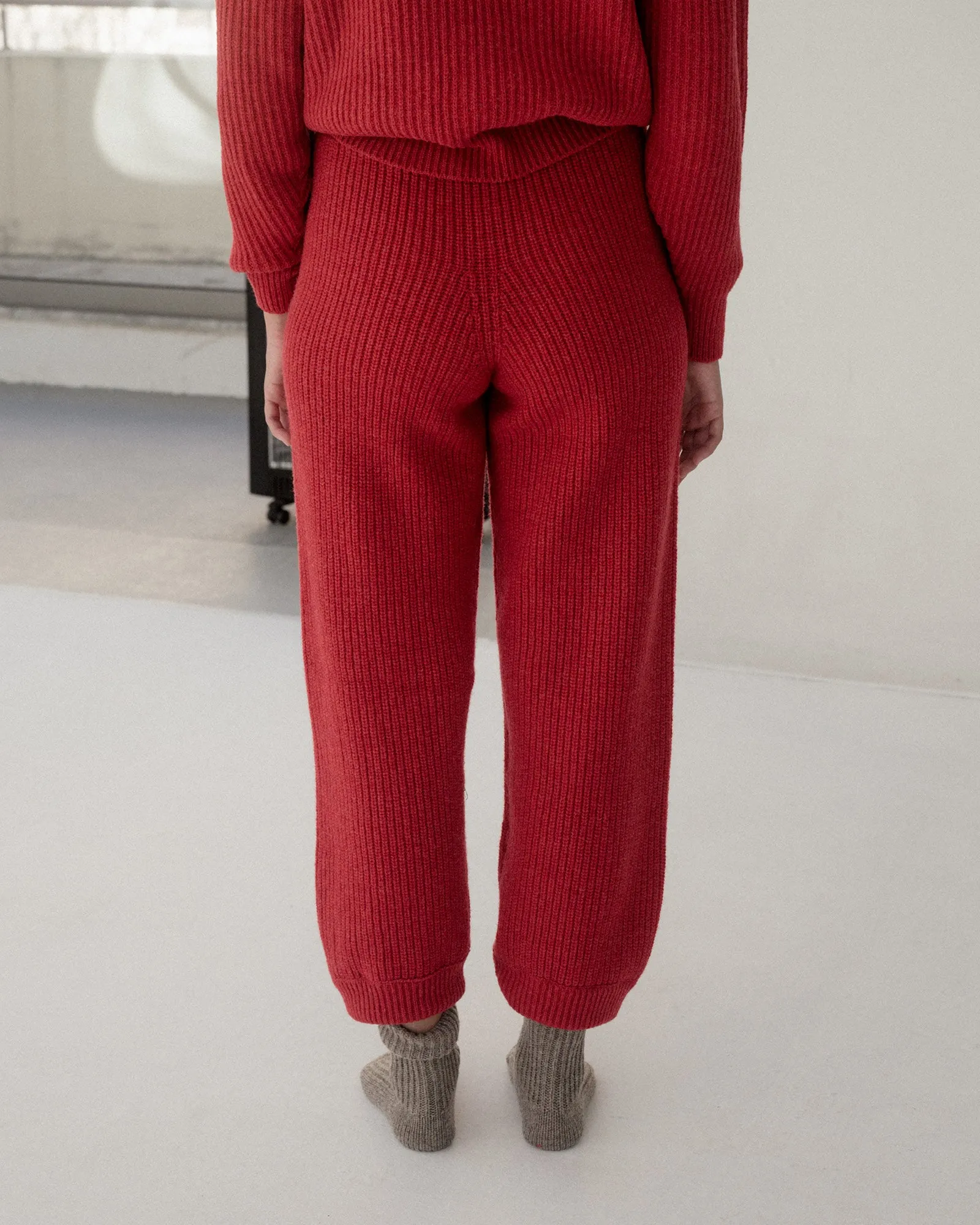 Mea Pants - Recycled Wool - Red