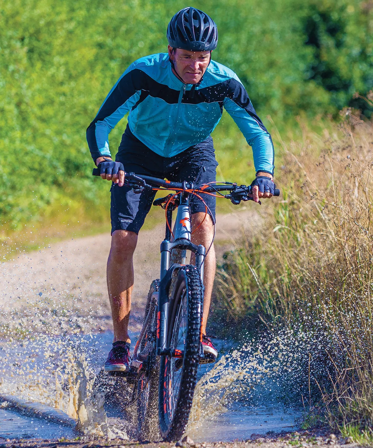 Orange/Black - Spiro bikewear long sleeve performance top