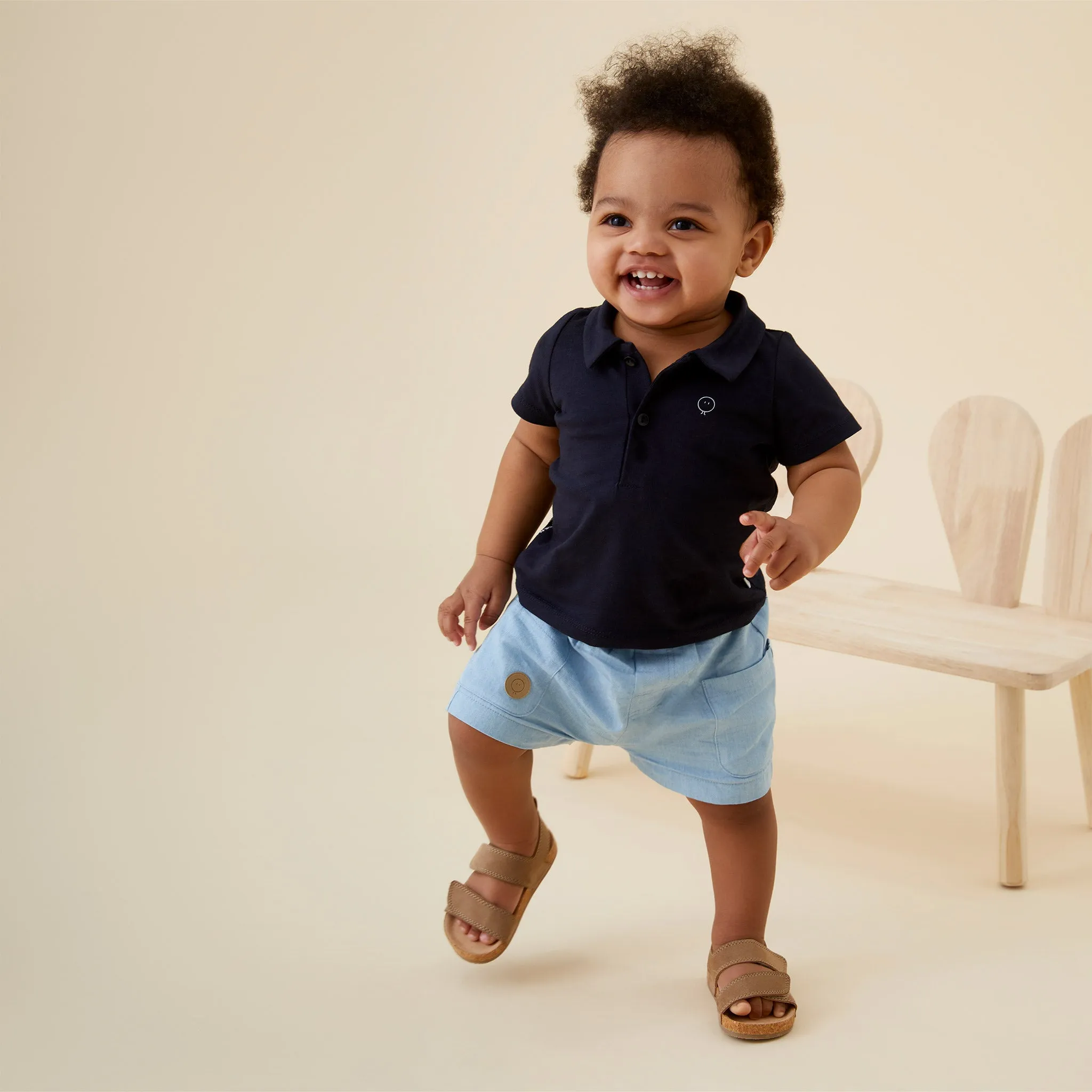 Organic Cotton Polo & Shorts Outfit