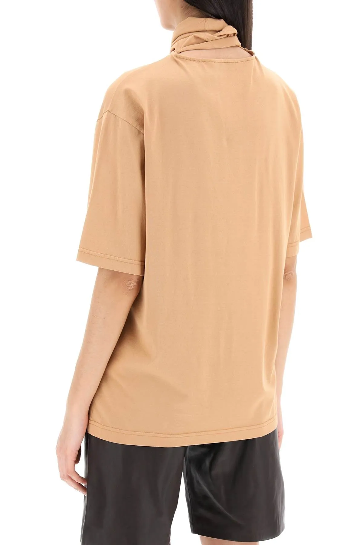 "foulard collar t-shirt with