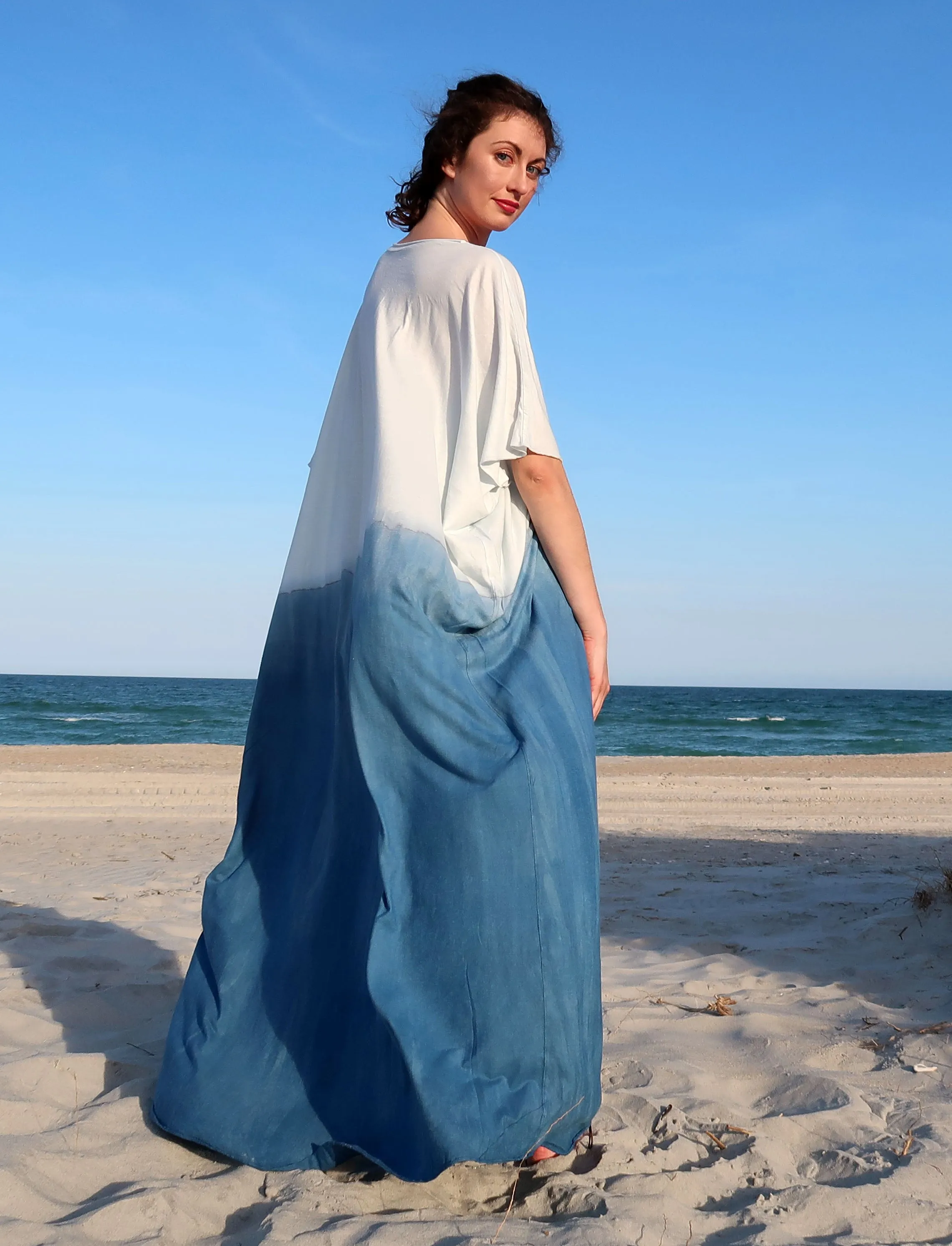 Ritual INDIGO Dip-Dyed Long Kaftan