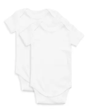 The Organic Short Sleeve Onesie 2 Pack [White]