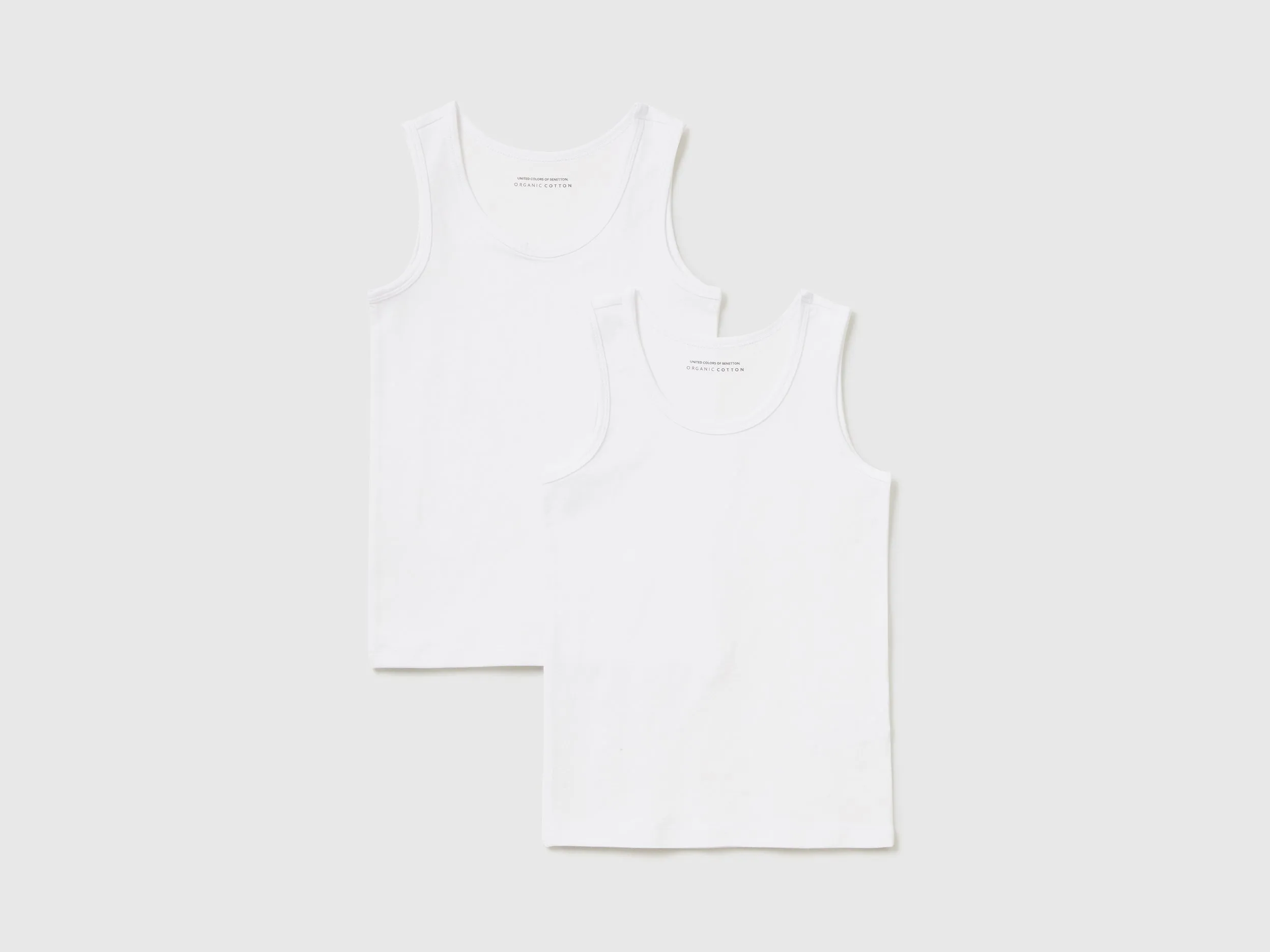 Two tank tops in stretch organic cotton