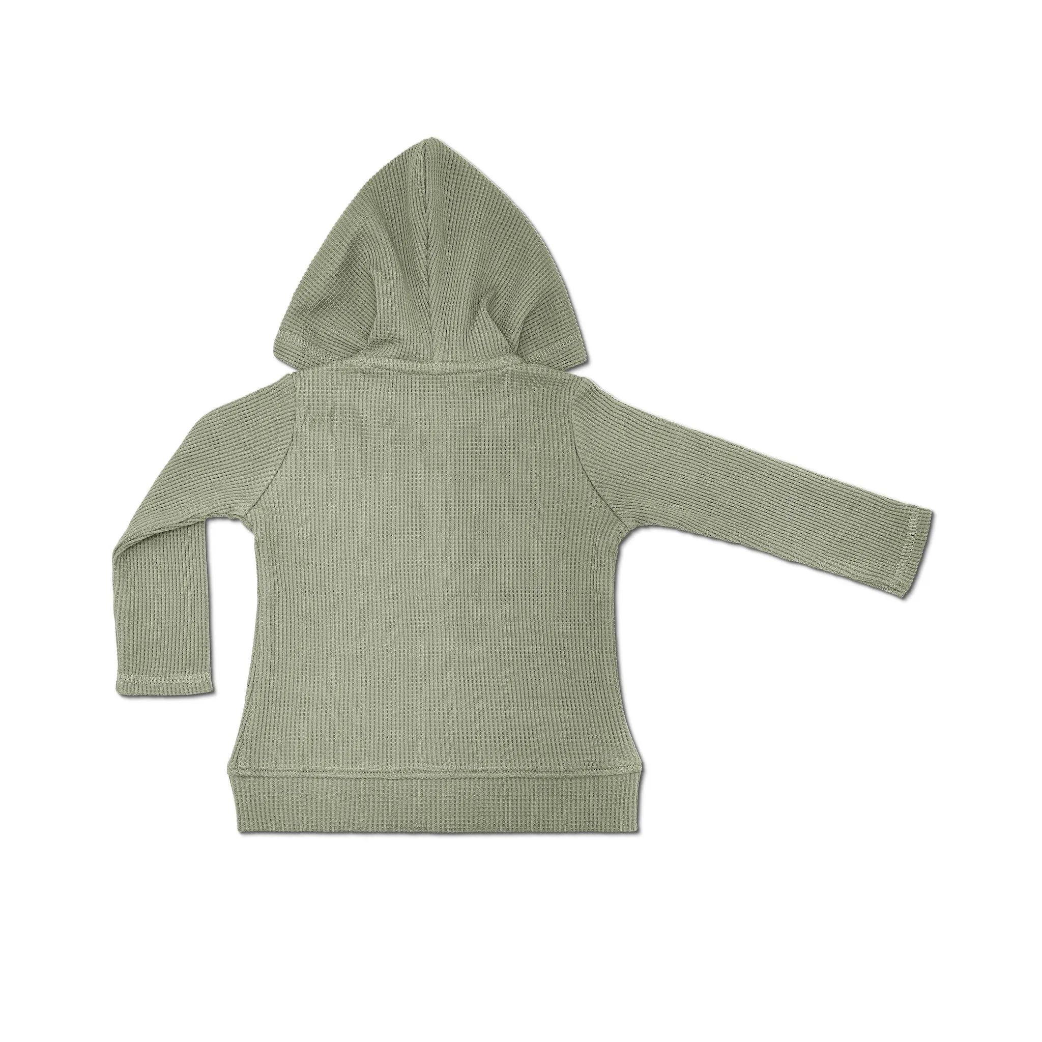 Waffle Hoodie - Olive Green