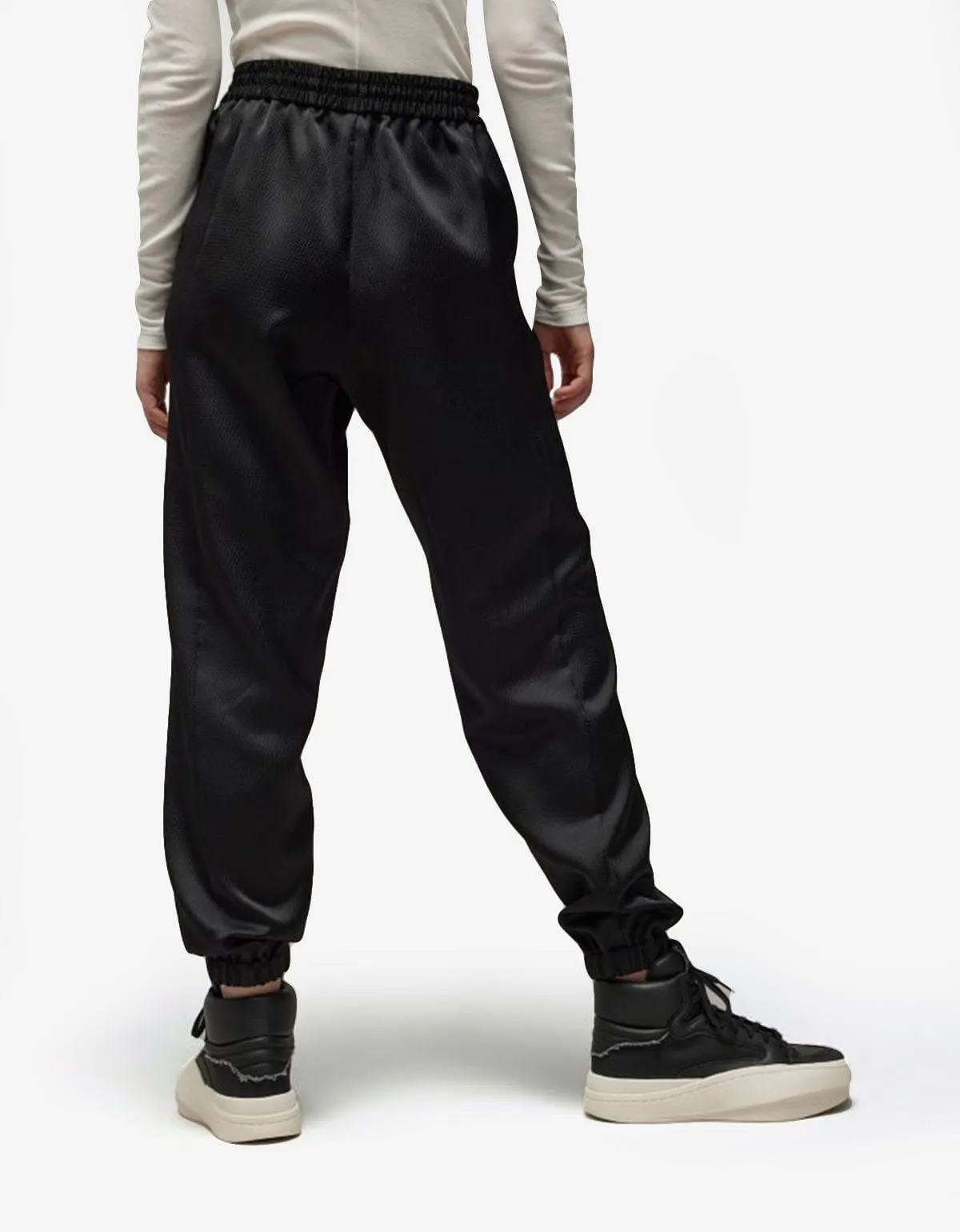 Y-3 Black Logo Seersucker Track Pants