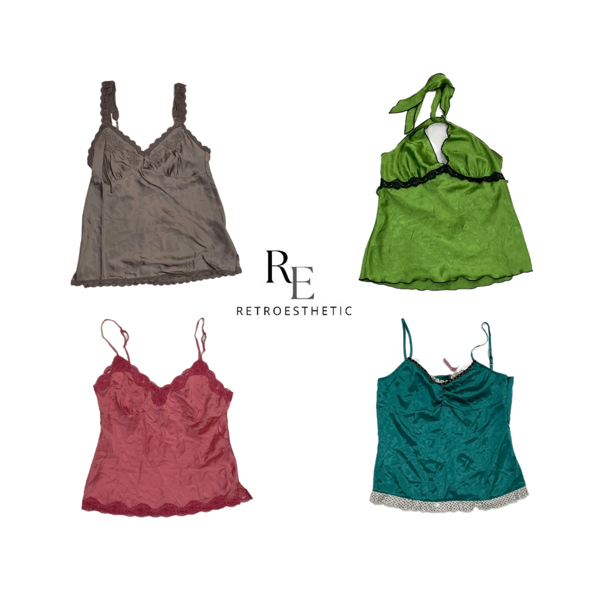 Y2K Silk Cami Tops (SR-143)